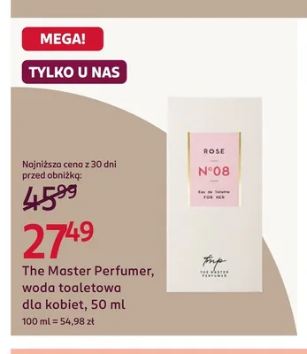 Woda toaletowa dla kobiet The Master Perfumer Rose N°08 promocja w Rossmann