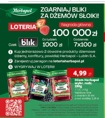Dżem Herbapol promocja w Torimpex Toruńska Sieć Sklepów Spożywczych
