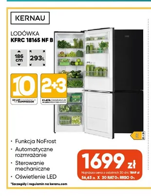 Lodówka Kernau Kfrc 18165 Nf B promocja w Max Elektro