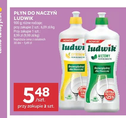 Płyn do naczyń Ludwik Miętowy promocja w Stokrotka