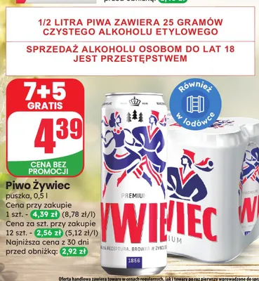 Piwo Żywiec Premium promocja w Dino