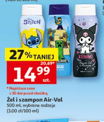 Żel i szampon Air-Val Kuromi promocja w Auchan
