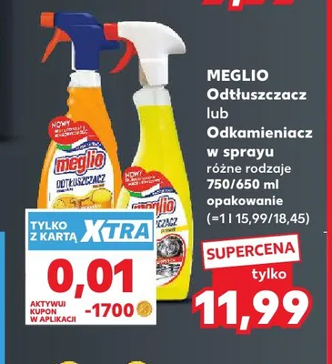 Odtłuszczacz w sprayu Meglio promocja w Kaufland