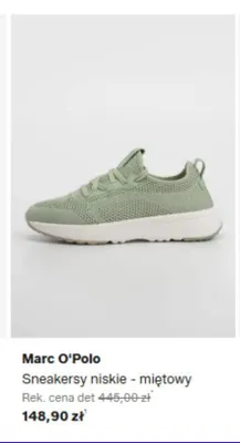 Sneakersy niskie Marc O'Polo miętowy promocja w Lounge by Zalando