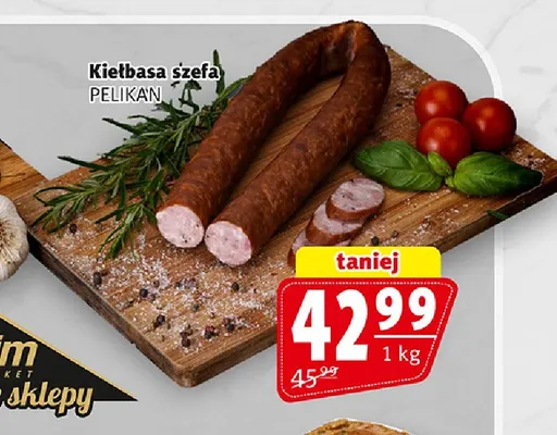 Kiełbasa szefa Pelikan promocja w Prim Market