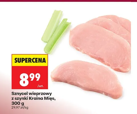 Sznycel wieprzowy z szynki Kraina Mięs promocja w Biedronka