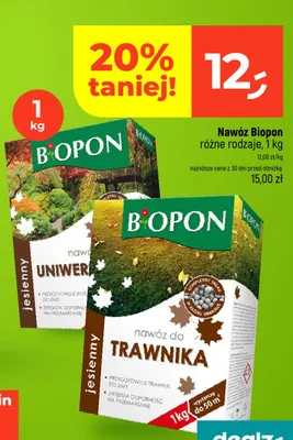 Nawóz jesienny uniwersalny Biopon promocja w Dealz