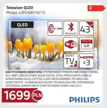 Telewizor QLED Philips 43PFS8510/12 promocja w kakto.pl