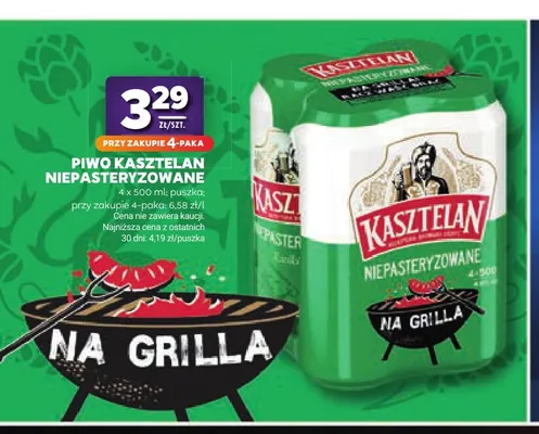 Piwo Kasztelan Niepasteryzowane promocja w Stokrotka