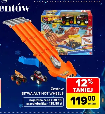 Zestaw Bitwa Aut Hot Wheels promocja w Carrefour Market