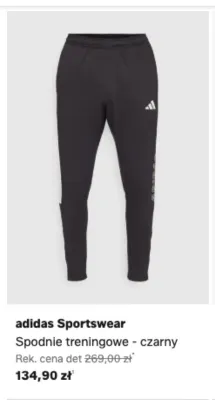 Spodnie treningowe Adidas Sportswear czarne promocja w Lounge by Zalando