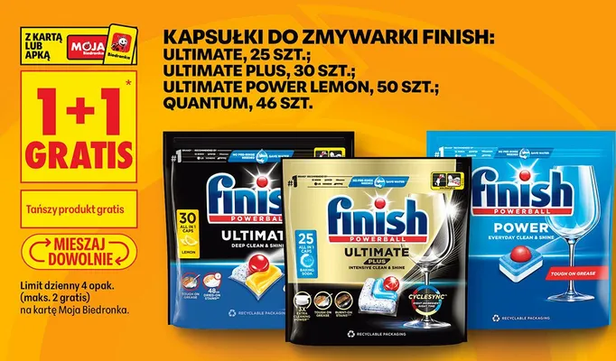 Kapsułki do zmywarki Ultimate Power Lemon promocja w Biedronka