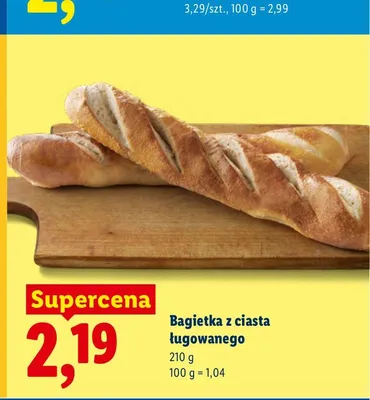 Bagietka z ciasta ługowanego promocja w Lidl