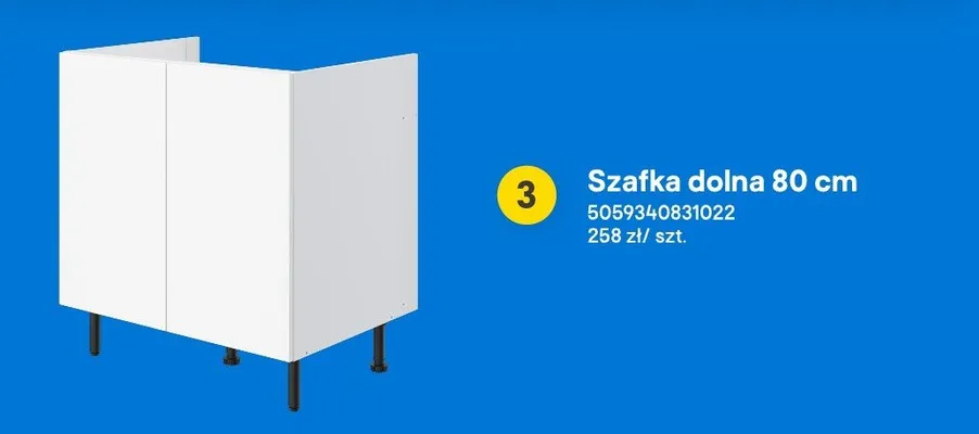 Szafka dolna 80cm 5059340831022 Castorama promocja w Castorama