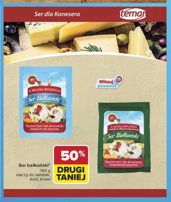 Ser bałkański z mleka koziego Temar promocja w Carrefour