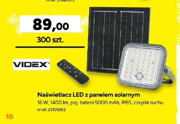 Naświetlacz LED z panelem solarnym Videx promocja w Bricoman