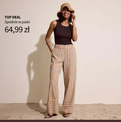 Spodnie w paski promocja w bonprix