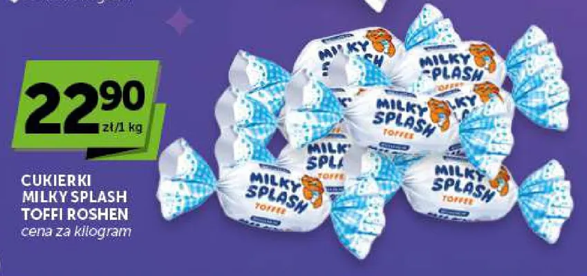 Cukierki Milky Splash Toffi Roshen promocja w Euro Sklep