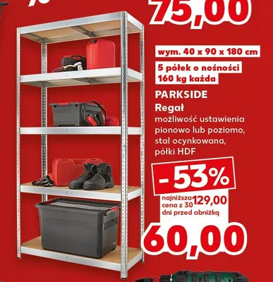 Regał Parkside promocja w Kaufland