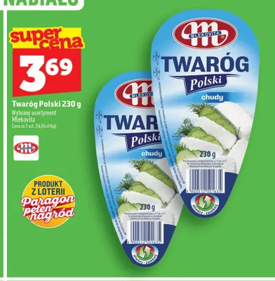 Twaróg Polski chudy Mlekovita promocja w TOPAZ