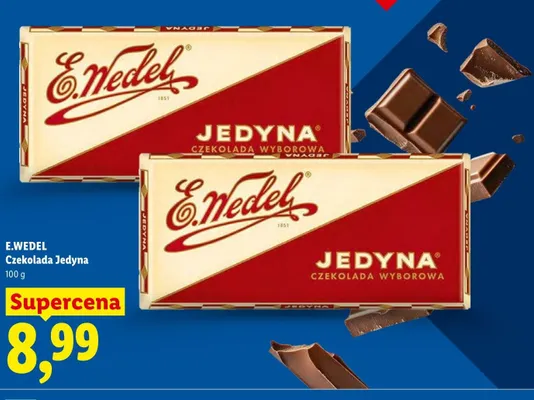 Czekolada Jedyna E.Wedel promocja w Lidl