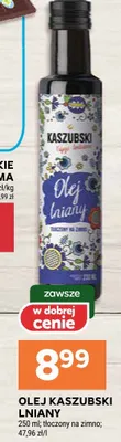 Olej kaszubski lniany promocja w Stokrotka