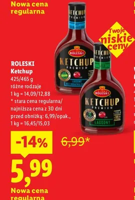 Ketchup pikantny Roleski promocja w Lidl