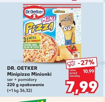 Minipizza Minionki ser + pomidory Dr. Oetker promocja w Kaufland