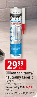 Silikon sanitarny/neutralny Ceresit promocja w Leclerc