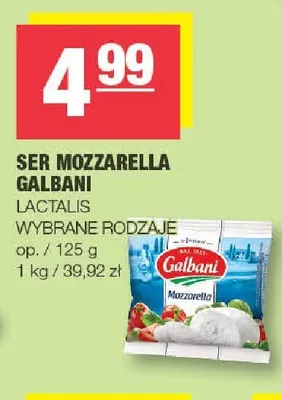Ser mozzarella Galbani promocja w SPAR