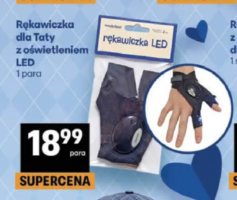 Rękawiczka dla Taty z oświetleniem LED promocja w Delikatesy Centrum