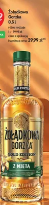 Wódka smakowa Żołądkowa Gorzka z miętą promocja w Żabka