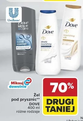 Żel pod prysznic Dove Nourishing Silk promocja w Carrefour Market