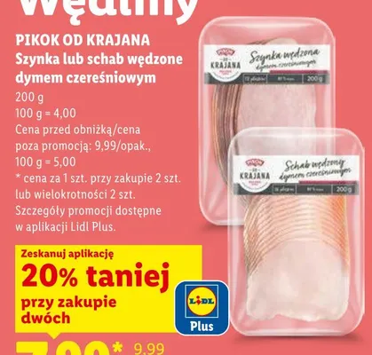 Schab wędzony dymem czereśniowym Pikok Od Krajana promocja w Lidl