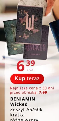 Zeszyt A5 60k kratka Beniamin Wicked promocja w Poczta Polska