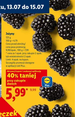 Jeżyny promocja w Lidl