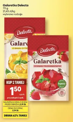 Galaretka o smaku truskawkowym promocja w Delikatesy Centrum