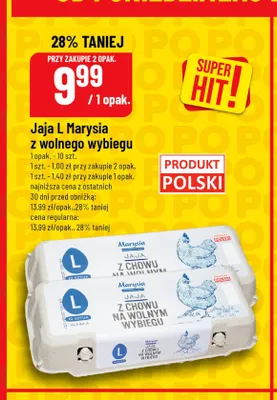 Jajka kurze L Marysia z wolnego wybiegu promocja w POLOmarket