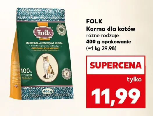 Karma dla kotów Folk promocja w Kaufland