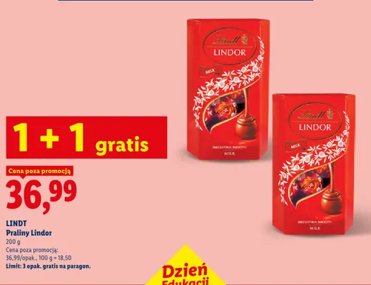 Praliny Lindor Lindt promocja w Lidl