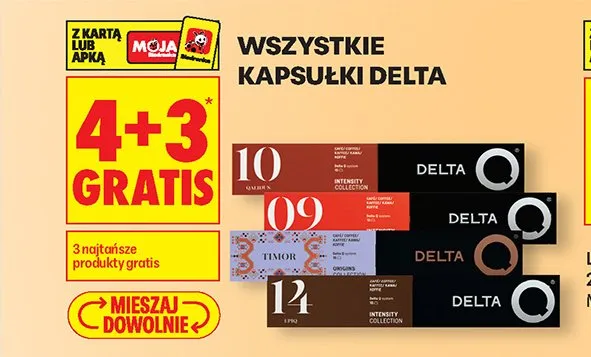 Wszystkie kapsułki 4+3 GRATIS promocja w Biedronka