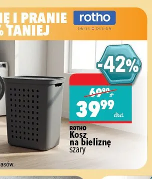 Kosz na bieliznę Rotho promocja w Biedronka Home