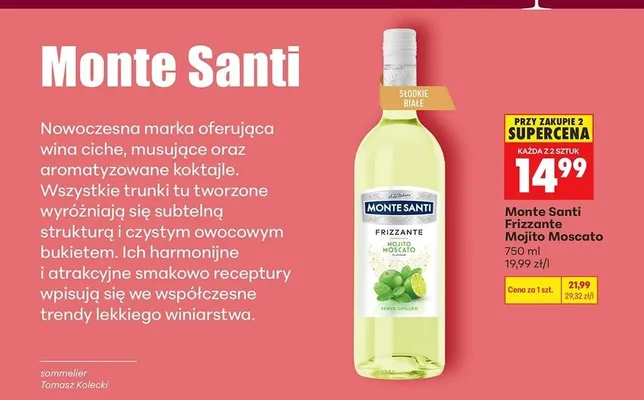 Wino Frizzante Mojito Moscato promocja w Biedronka