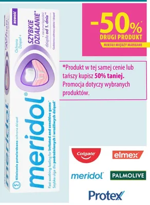 Pasta do zębów Meridol Ochrona Dziąseł + Szybkie Działanie promocja w Hebe