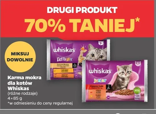 Karma mokra dla kotów Whiskas promocja w Netto