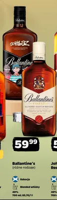Whisky Ballantine's Finest Blended 40% promocja w Netto