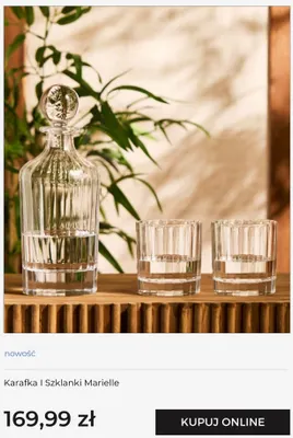 Karafka i szklanki Marielle home & you promocja w home&you
