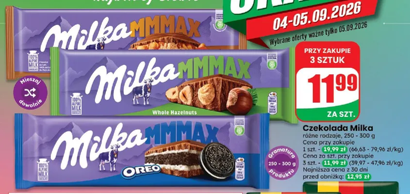Czekolada Milka promocja w Dino