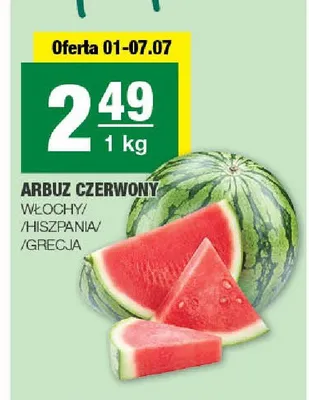 Arbuz czerwony Włochy Hiszpania Grecja promocja w SPAR