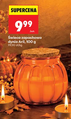 Świeca zapachowa dynia Aril promocja w Biedronka